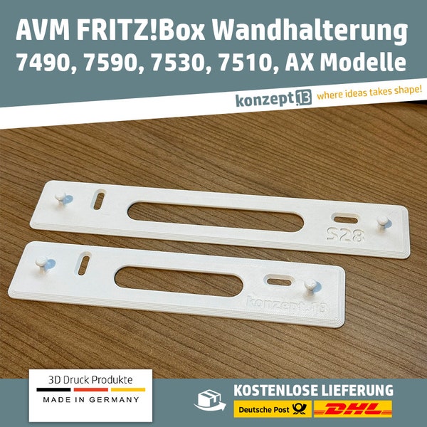 FRITZ!Box Wandhalterung für verschiedene Modelle / Fritzbox Montagehilfe inkl. Montagematerial