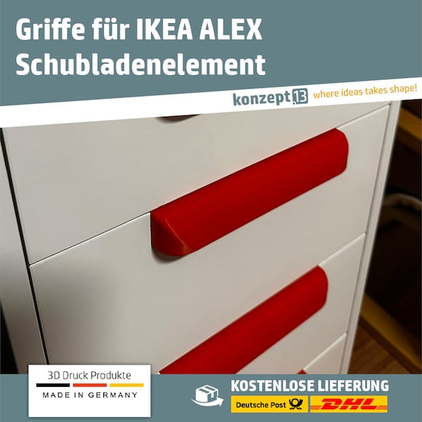 IKEA ALEX handles for the drawer system