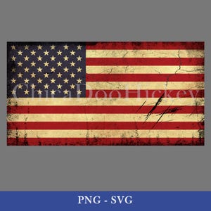 Distressed American Flag, Grunge USA, Patriotic Clipart (PNG, SVG)