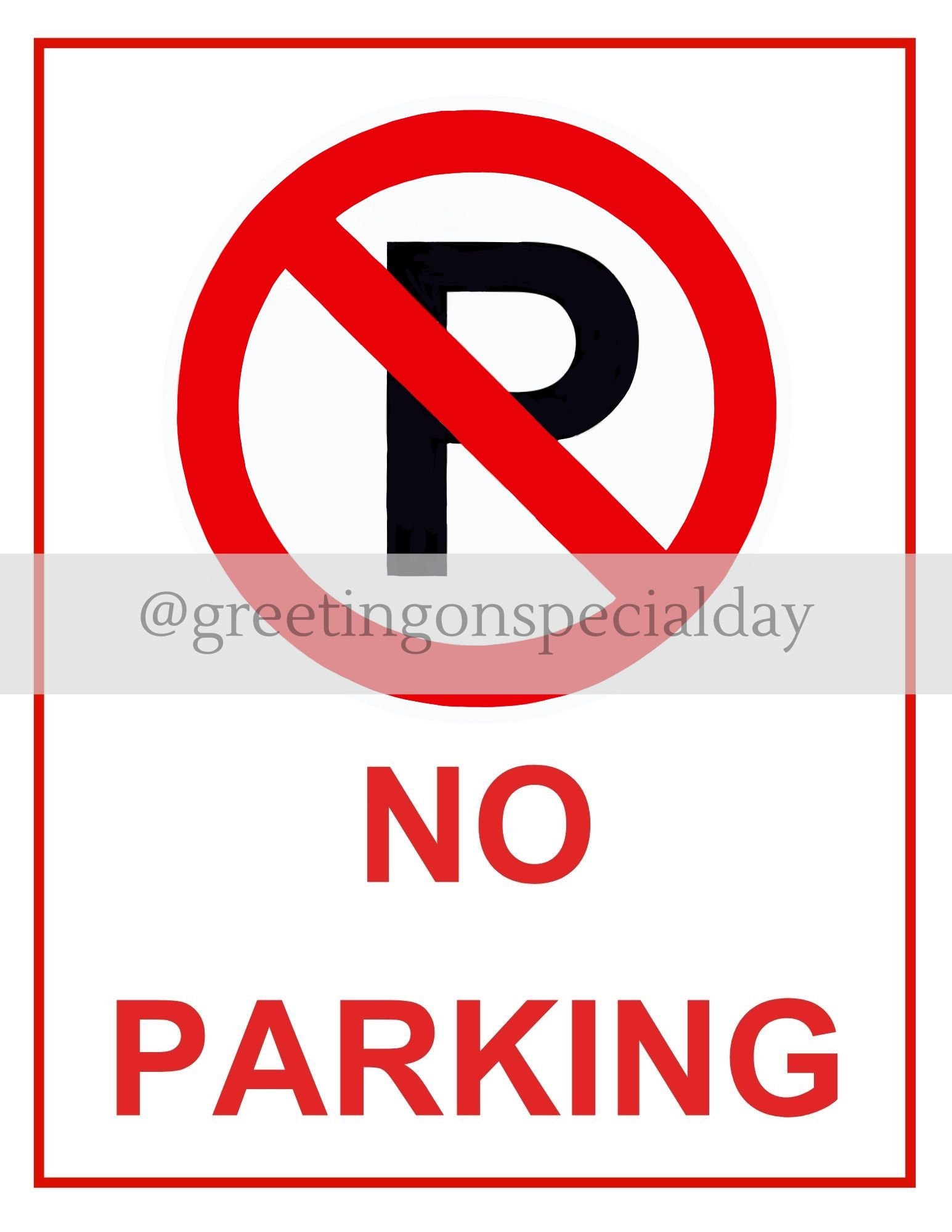 Do Not Park Sign, No Parking Printable, No Parking Download, Do Not Park PDF,A4 Size No Parking