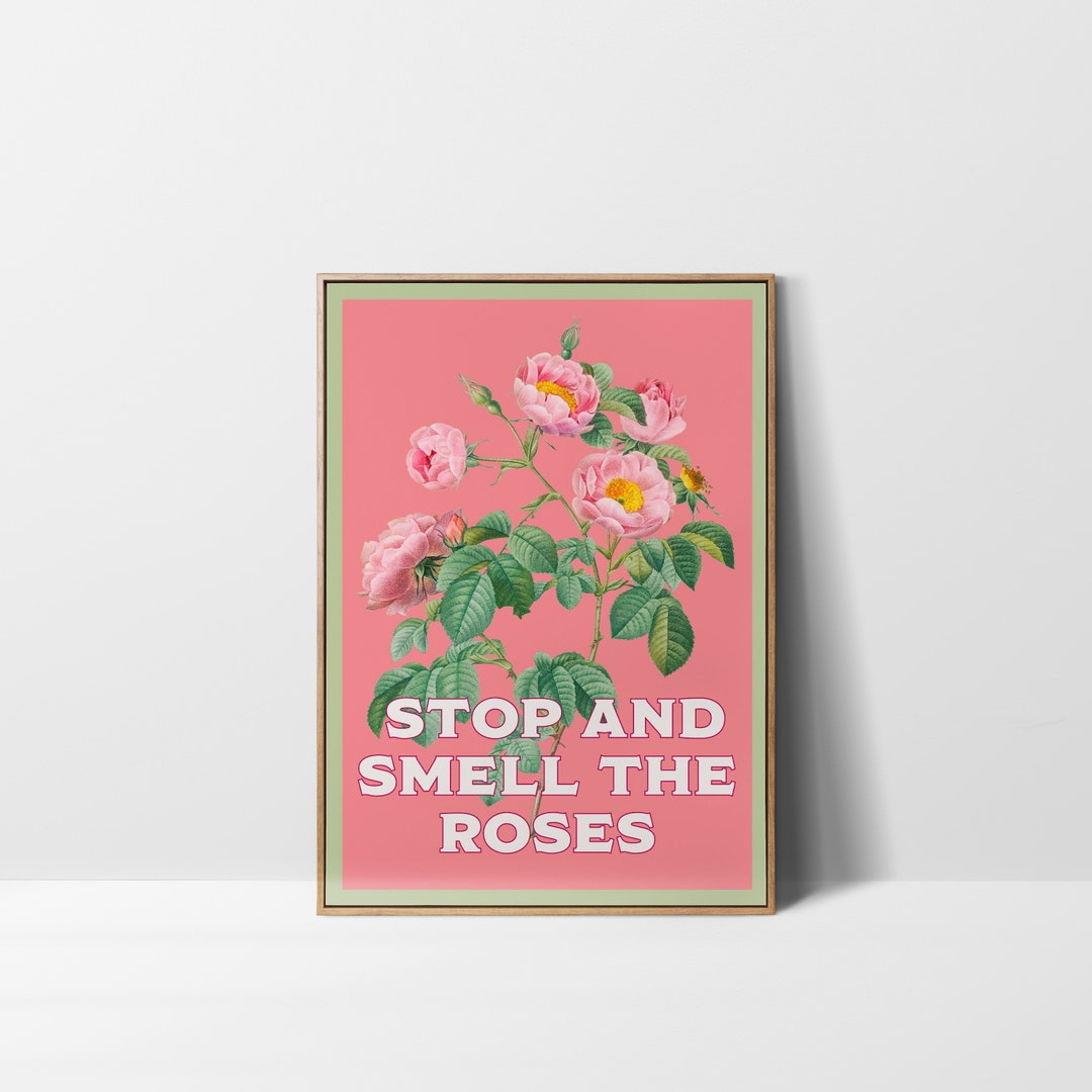 Pink Rose Art Print: Vintage Victorian Floral Wall Decor - Etsy
