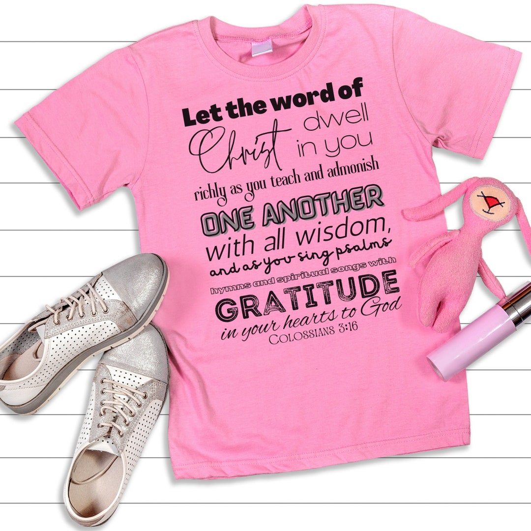 Comfort Colors - Colossians 3:16 T-shirt - Perfect for Christian Men ...