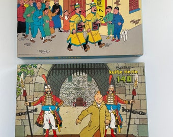 Puzzles Tintin vintage : Le lotus bleu et le sceptre d'Ottokar (1981)