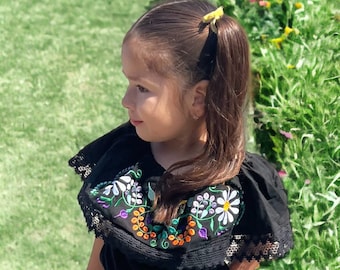 Mexican Girls jumpsuit Traditional Mexican Toddler jumpsuit   Embroidered Handmade Different Sizes