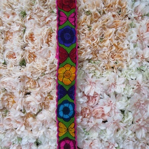 Mexican Floral Belt. Embroidered Belt. Mexican Belt.