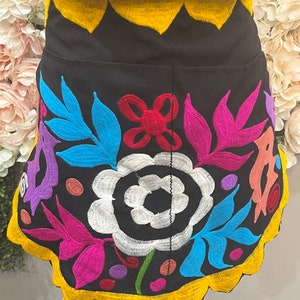 Waist Kitchen Aprons Mexican Floral Apron HandmadeMexican DécorHousewarmingGift Apron Mandiles Delantales bordado