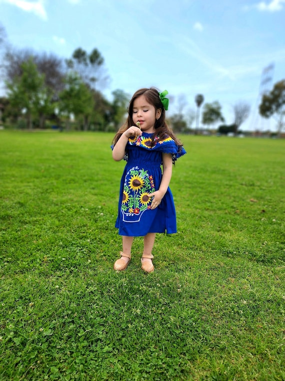 Mexican Girls Dress Traditional Mexican Toddler Dress Embroidered Handmade  Different Sizes - Etsy
