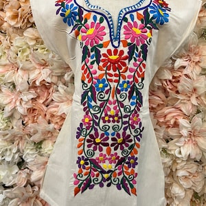 Mexican Girls Dress Traditional Mexican Toddler Dress Embroidered Handmade Different Sizes