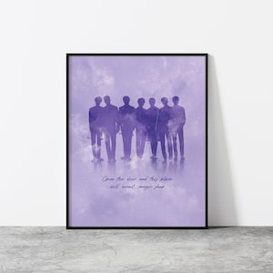 Impression boutique de magie | Affiche OT7 | Album de réponses Love Yourself | Confort inspirant