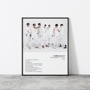 0RUL82? Album Tracklist Poster | N.O. | OT7 Print | RM Jin Suga Jhope Jimin V Jungkook