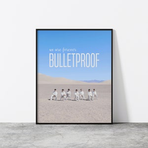 Bulletproof L'impression éternelle | Affiche OT7 | Carte de l'âme : 7 | MOTS7 Confort inspirant | Nous sommes à l'épreuve des balles pour toujours
