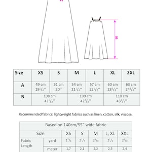 Sundress Sewing Pattern sizes XS-XXL, Camisole dress digital pattern, instant PDF download image 3