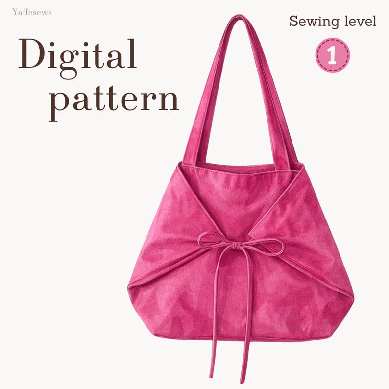 Tied Knot Tote Bag Sewing Pattern PDF, DIY Tote Sewing Tutorial ...