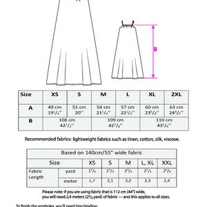 Sundress Sewing Pattern sizes XS-XXL, Camisole dress digital pattern, instant PDF download image 3