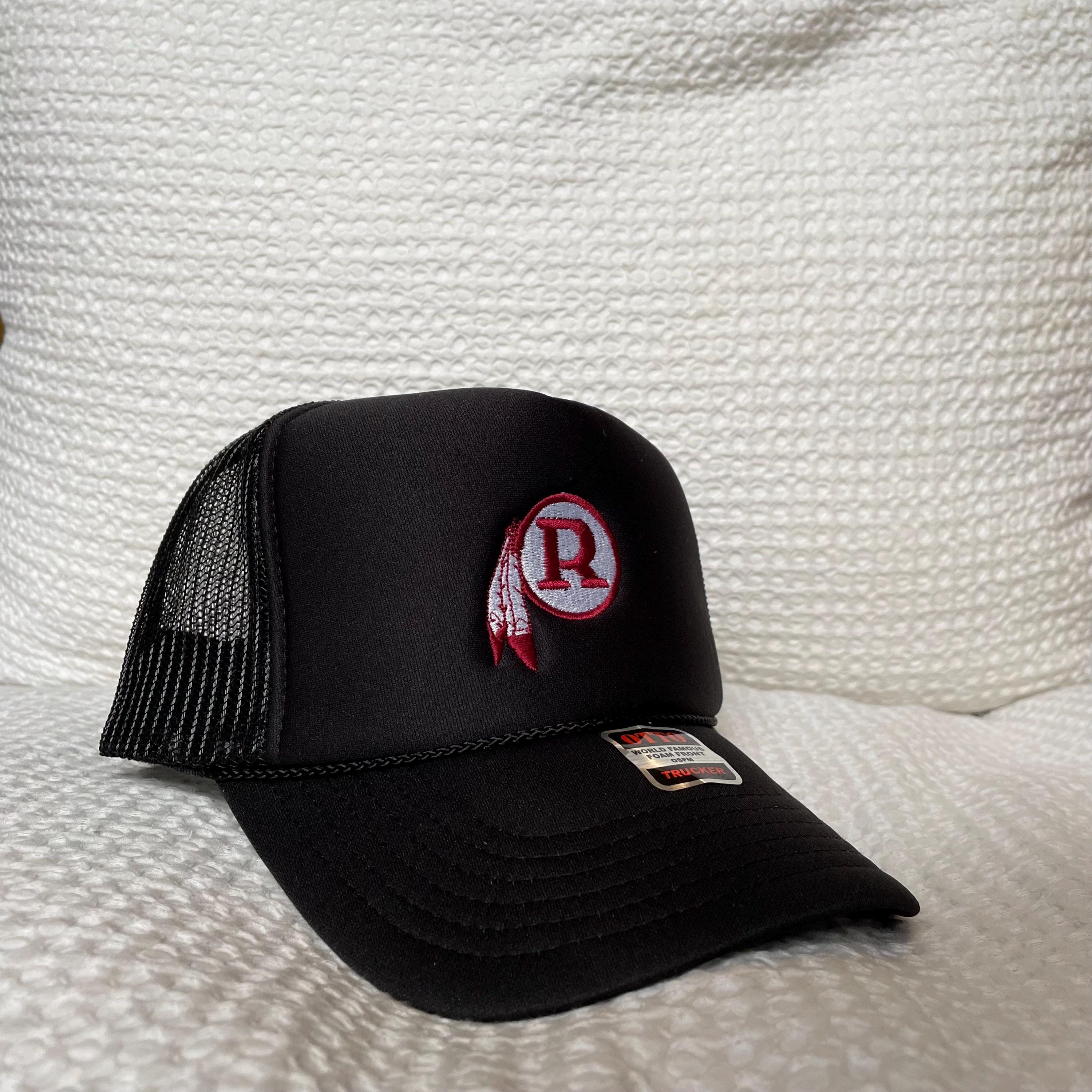 Custom Black and White Commanders Cap with Removable Fur Washington Commanders Black & White Casual Cap FOCO main image 4