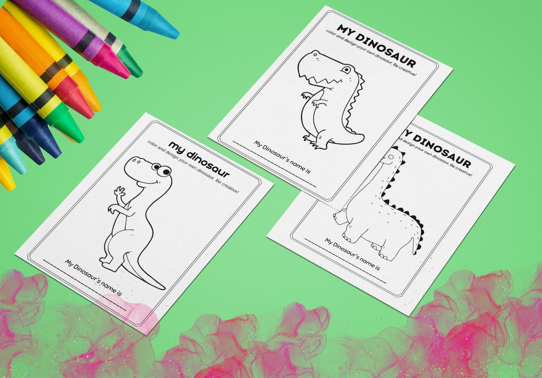 Dinosaur Coloring Pages for Kids | Dinosaur Illustration Sheets for ...