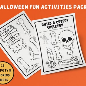 Halloween Coloring And Activites Sheets For Kids | Halloween Printable Coloring Pages For Kids | Halloween Fun Activities Pack | Halloween