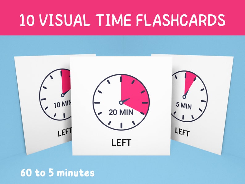 Visual Time Flashcards | Transition Cards for Non Verbal Kids (digital ...