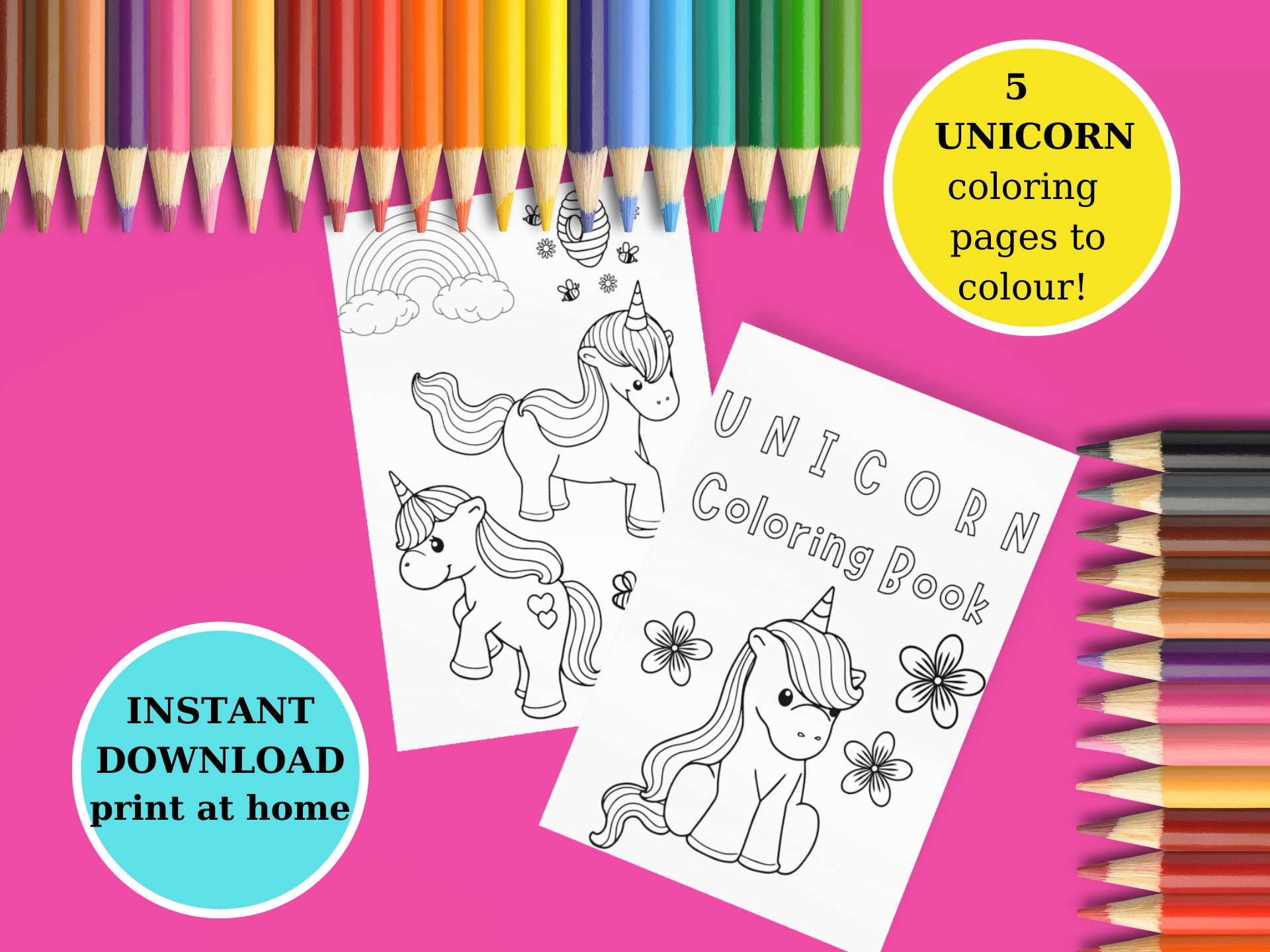 Unicorn Coloring Pages for Kids | Unicorn Coloring Sheets | Unicorn ...