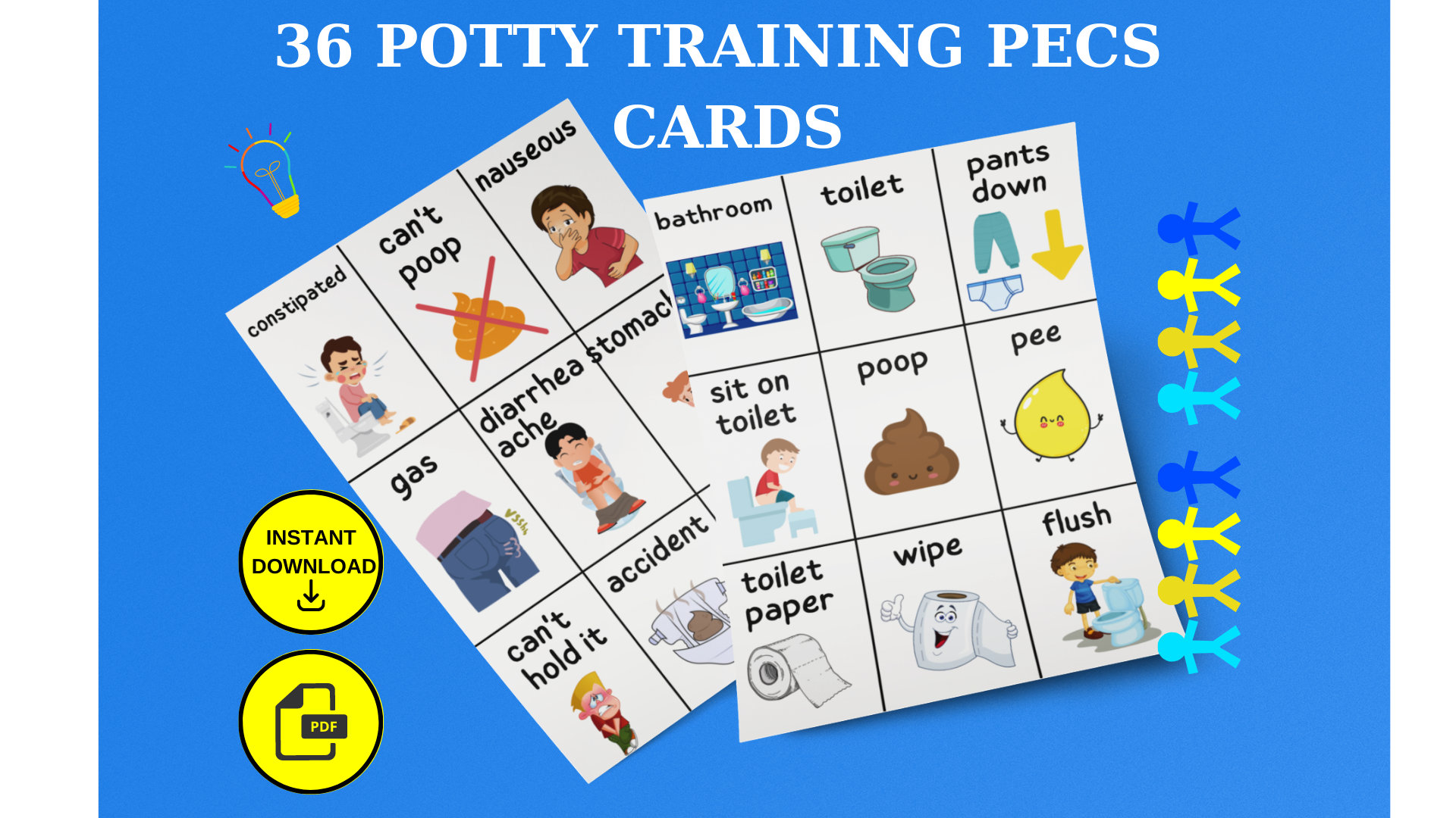 36 Printable Pecs Communication Cards for Potty Training for Etsy