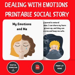 Dealing With Emotions Printable Social Story | Social Story About Feelings and Emotions | Kids Social Story About Strong Emotions | Story