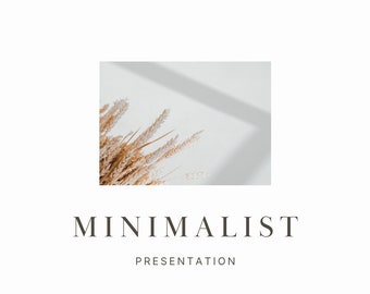 Minimalist, Modern, Professional, Aesthetic Downloadable Canva or PowerPoint Presentation Template