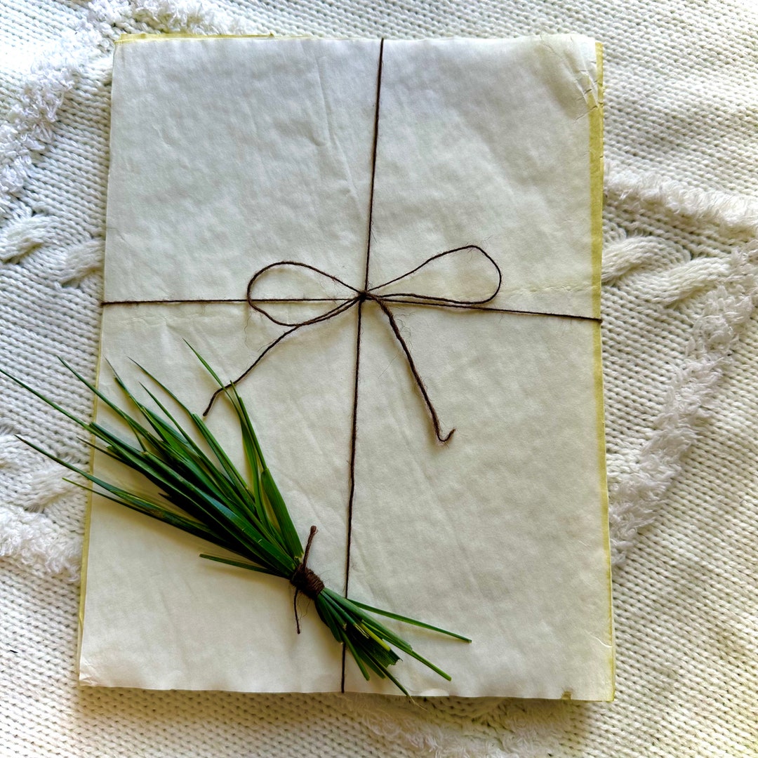 Eco Dyed Paper With Homemade Grass Dye Yellowed Grass 25 Etsy
