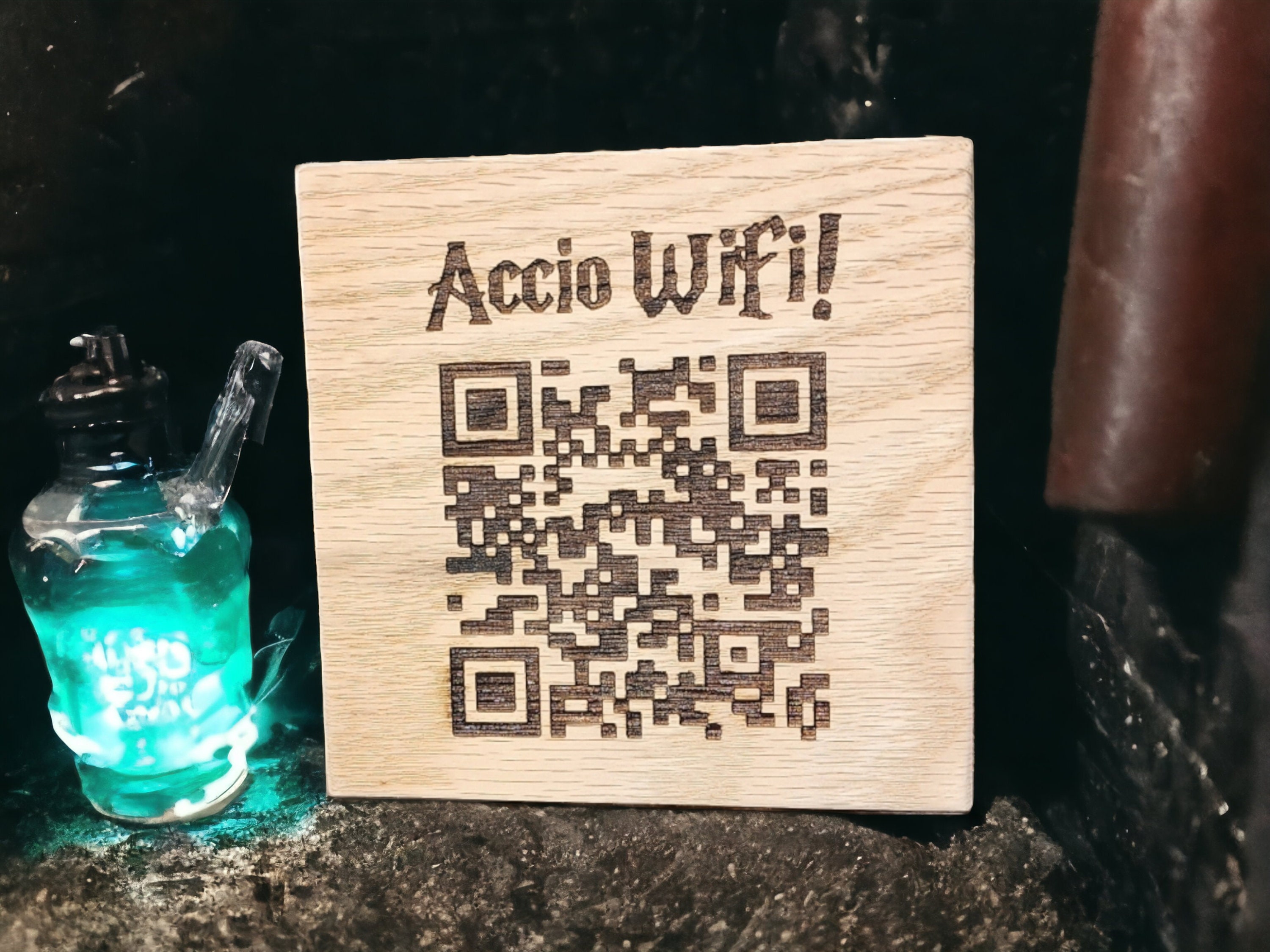 Harry Potter Wifi Sign QR Code Accio Wifi Etsy