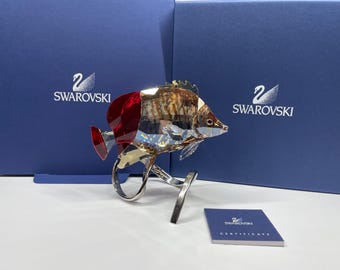 ヴィンテージ スワロフスキークリスタル サボテンの置物（黄色と赤の花