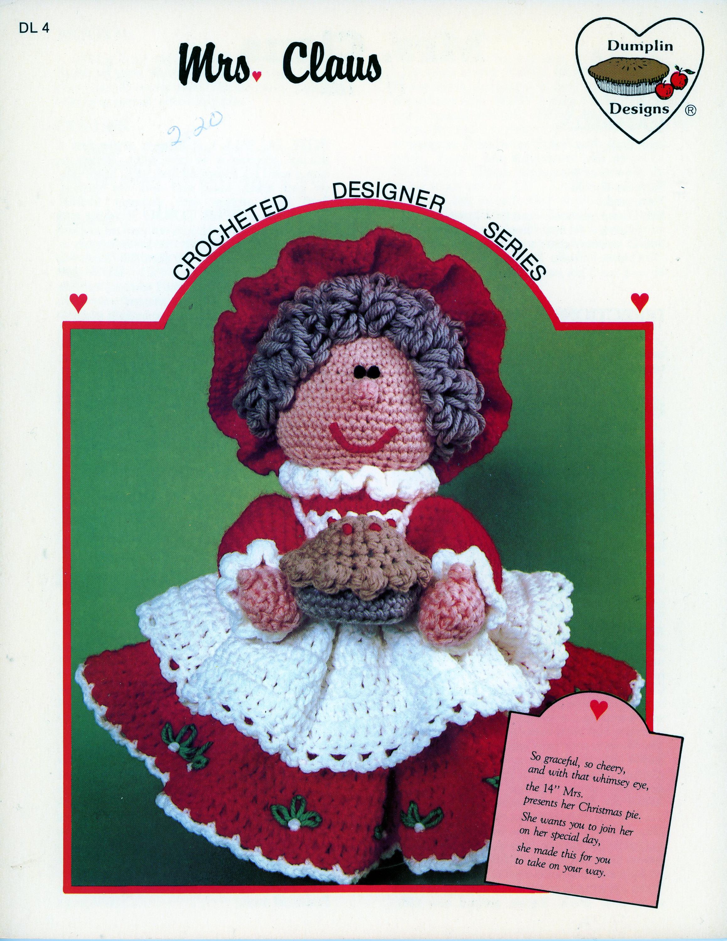 30 Vintage Christmas Crochet Patterns for Holiday Decorating, Gifting, and Keepsakes 19 Mrs. Claus 14-inch Doll Pattern