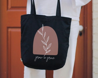 Grow in Grace Christian Tote Bag - Christian Gifts for Her Church Bag