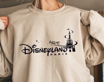 Personalized Disneyland Paris Sweatshirt, Family Vacation Matching Shirts, Custom name and year, custom disneyland sweatshirt