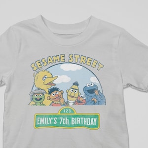 Character Birthday Family Custom Shirt, Street Custom Birthday t shirt, Personalized Toddler Birthday t-shirt, Family Matching Birthday tee.