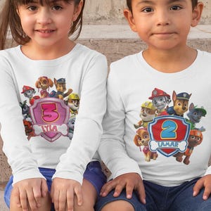 Patrol Birthday Boy/Girl Shirt, Patrol Birthday Family Shirt, Personalized Birthday Shirt, Custom Patrol Shirt, Birthday Party Shirt.