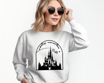 Disneyland Paris sweatshirts, Personalized Disney Family Vacation sweatshirts, Disneyland France sweatshirts.