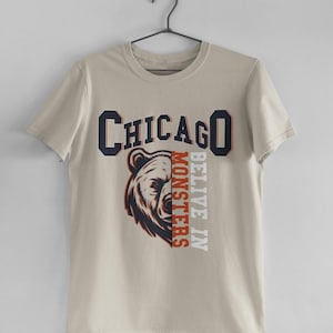 Chicago Football shirt, Bear Football Game day shirt, Chicago Football Apparel, Gameday Apparel, Retro Chicago Football Gift,