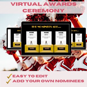 Prize Nominations - Awards Ceremony for Virtual Team Building - PowerPoint Template Slides - Fun Party Game