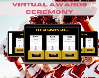 Prize Nominations - Awards Ceremony for Virtual Team Building - PowerPoint Template Slides - Fun Party Game