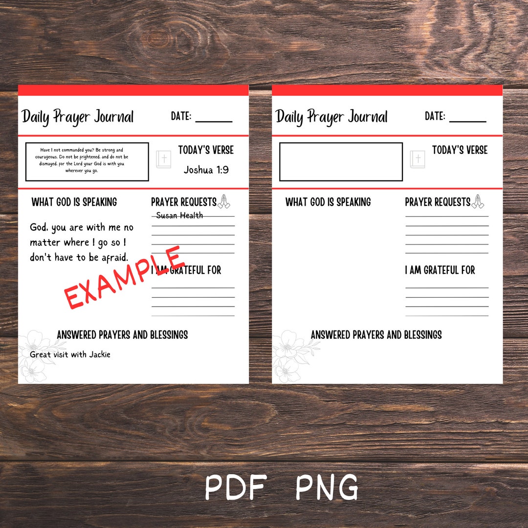 Prayer Journal Prayer Journal Printable Bible Study Prayer Journal PDF ...