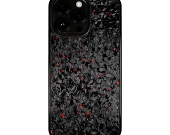 Red Fragment  | Forged Carbon Fiber | iPhone Case | IMPACT SERIES