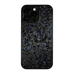 Fragment bleu | Fibre de carbone forgée | Coque iPhone | SÉRIE IMPACT