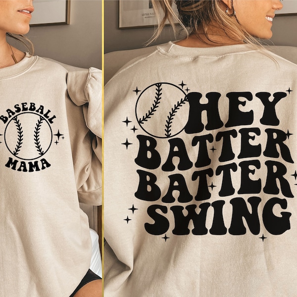 Hey Batter Batter Swing Svg - Baseball mom svg - Batter Batter Swing svg - Baseball mom svg - Groovy svg | Trendy Svg | Baseball png svg  V6