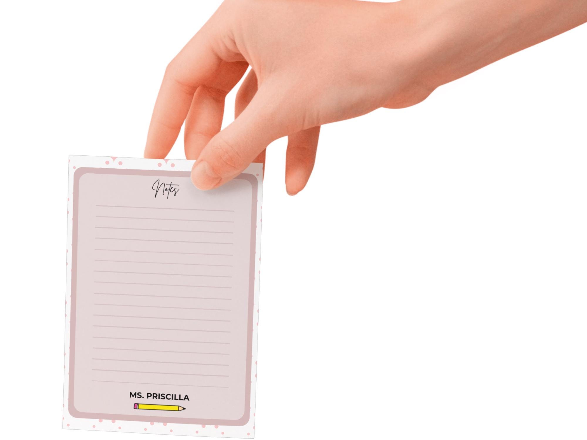 Personalized Teacher Notepad Printable | Custom Notes Pad | Teacher ...