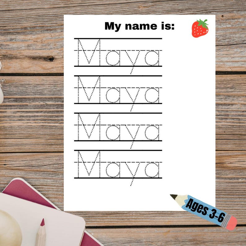 Editable Name Tracing Worksheet | Custom Handwriting Practice (instant ...