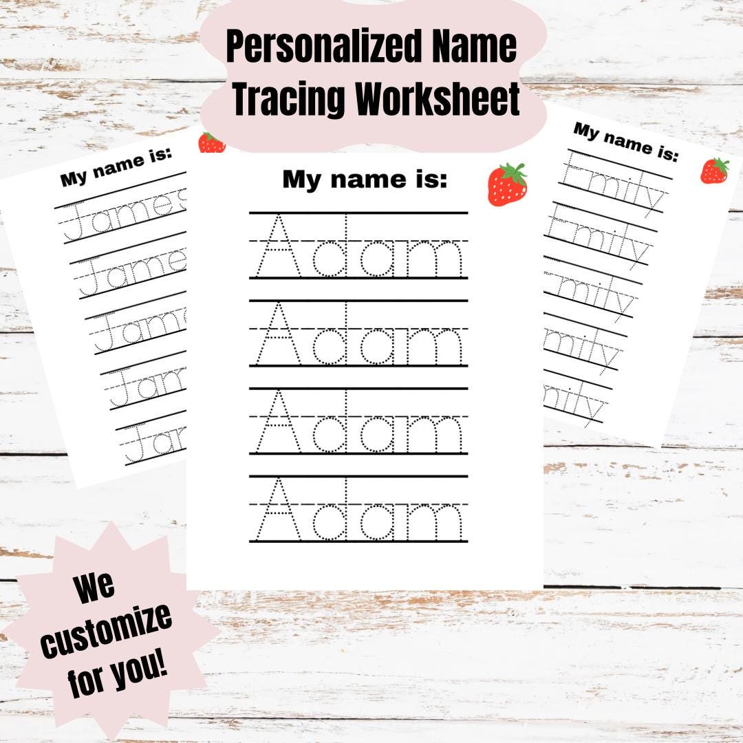 Editable Name Tracing Worksheet | Custom Handwriting Practice (instant ...