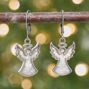 1-872 Mother of Pearl Angel Earrings