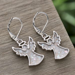 1-872 Mother of Pearl Angel Earrings