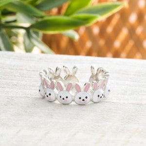 Little Bunny Ring, Cute Easter Jewelry, Spring Jewelry, Cute Animal Ring, Playful & Whimsical Jewelry, Minimalist Jewelry, Nature Lover Gift