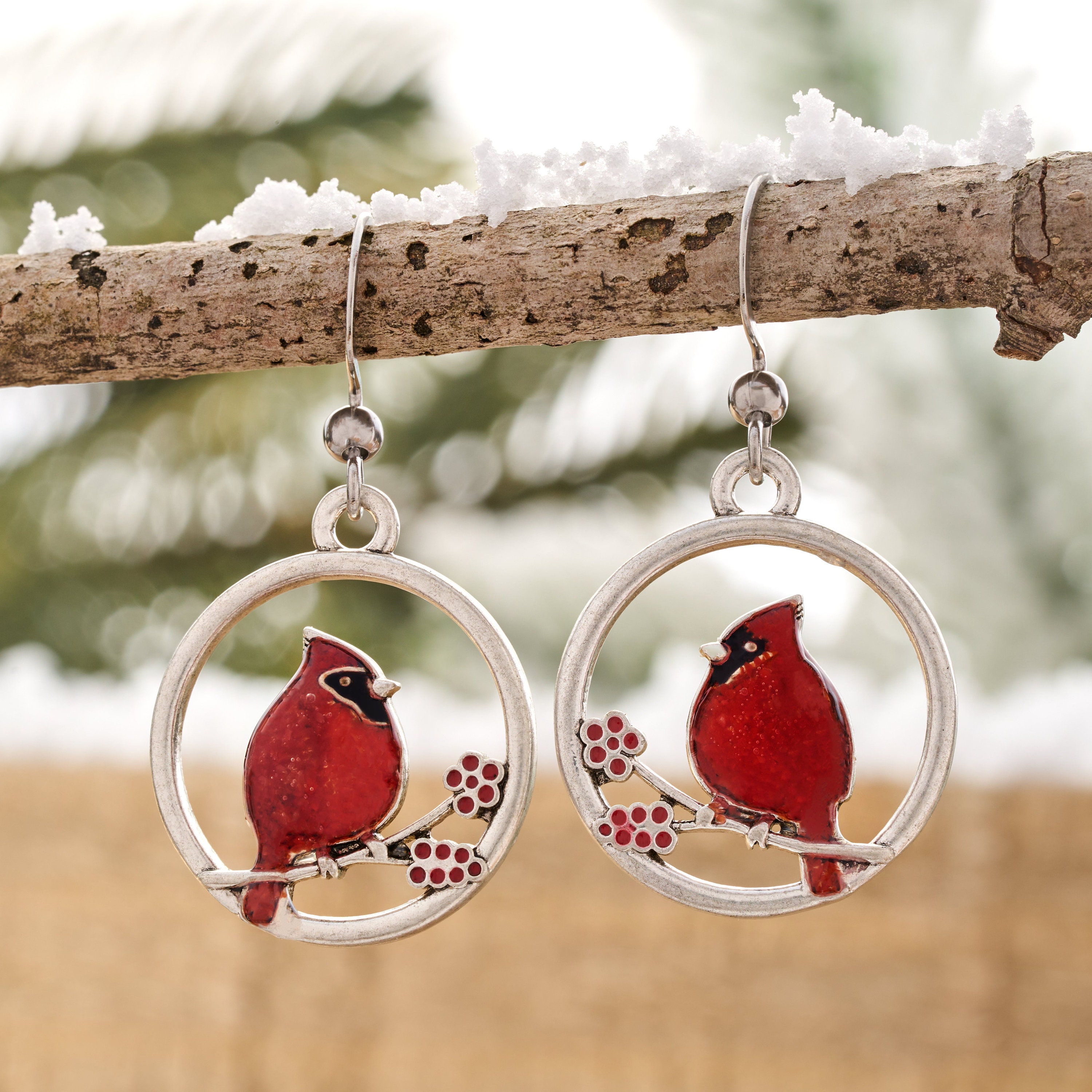 Louisville Cardinals Earrings Tear Drop Style - Special Order