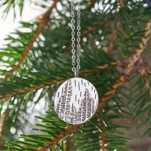 Mystic Pine Forest Necklace, Rustic Evergreen Jewelry, Mystical Jewelry, Fall and Winter Earrings, Tree Lover Gift, Nature Lover Gift